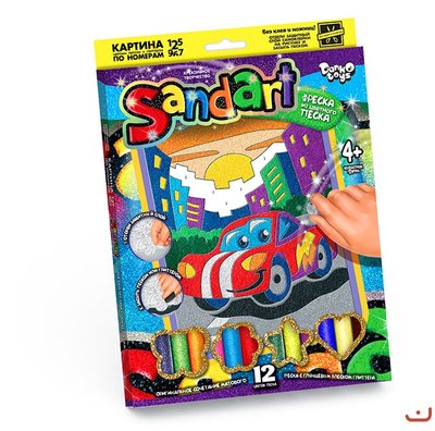 Картинка з піску Sandart Авто, DankoToys (10) SA-01-01 фото