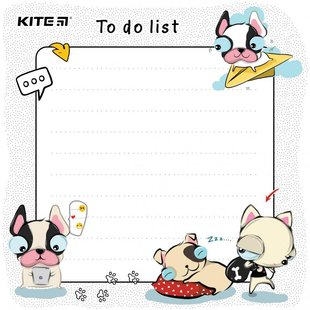 Планер настінний To do list А5 Funny dogs, Kite K22-472-3 фото