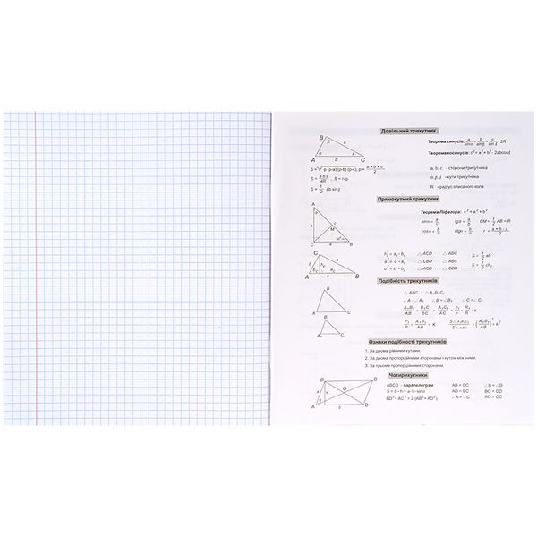 Зошит 48 клітинка Предметний Геометрія Classic, Kite (8/192) K21-240-03 фото