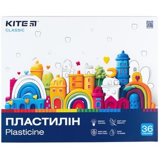 Пластилін 36 кольорів 720 г. Classic Kite K-078 фото