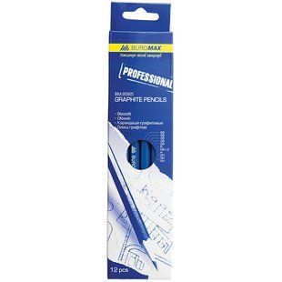 Набір олівців для креслення 12 шт PROFESSIONAL Buromax BM.8565 фото