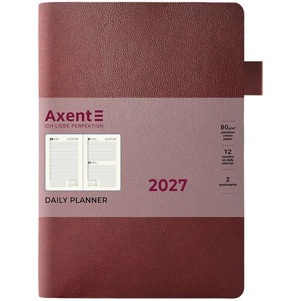 Щоденник 2027 Partner Soft Muse 145*210 бордовий Axent 8827-27-1-A фото