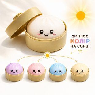 Сквіш пельмень антистрес Dumpling 8,5 см Хамелеон змінює колір на сонці (12) 712192 фото