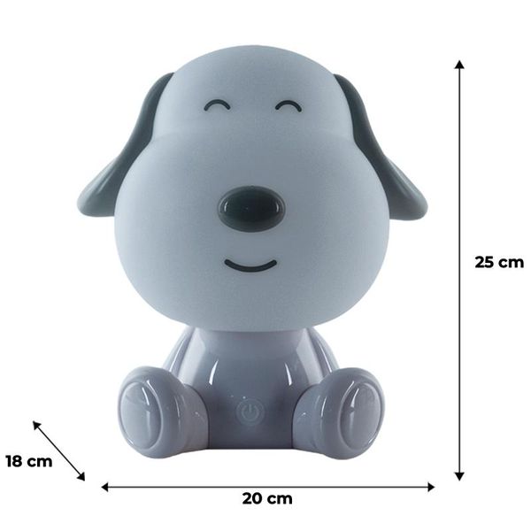 Світильник-нічник LED з акумулятором Doggy білий Kite K24-491-3-1 фото