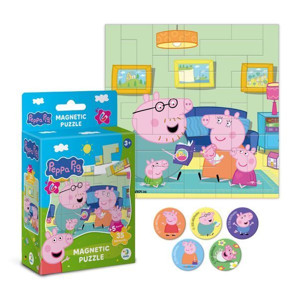 Магнітний пазл на 40 елементів Peppa Pig Домашній вечір DoDo 200758 фото