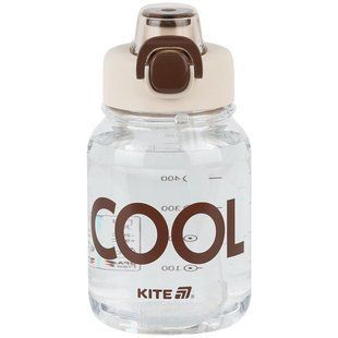 Пляшечка для води 700 мл біло-коричнева Kite K25-1217-1 фото