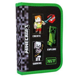 Пенал твердий одинарний з клапаном HP-03 Minecraft Reality Yes 533733 фото