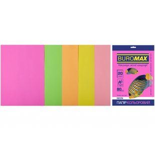 Папір A4 20арк 5кол 80г NEON Buromax BM.2721520-99 фото