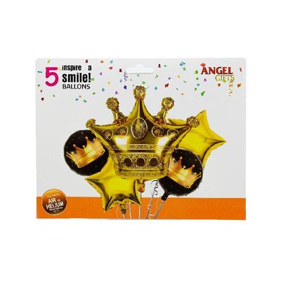 Набір фольгованих кульок Корона 5шт Angel Gifts AG1626-014 фото