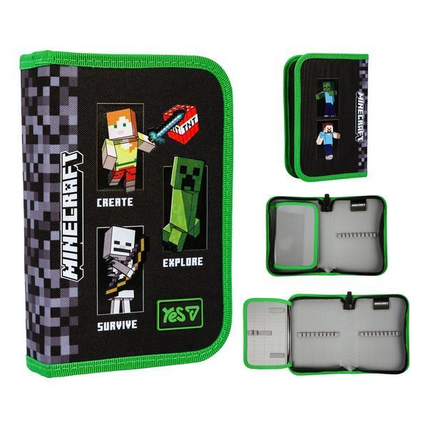 Пенал твердий одинарний з клапаном HP-03 Minecraft Reality Yes 533733 фото