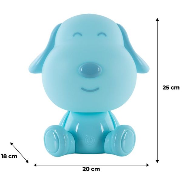 Світильник-нічник LED з акумулятором Doggy блакитний Kite K24-491-3-3 фото