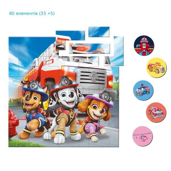 Магнітний пазл на 40 елементів Paw Patrol Пожежні DoDo 200648 фото