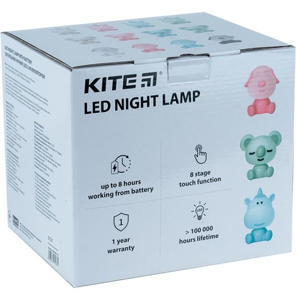 Світильник-нічник LED з акумулятором Doggy чорно-білий Kite K24-491-3-4 фото