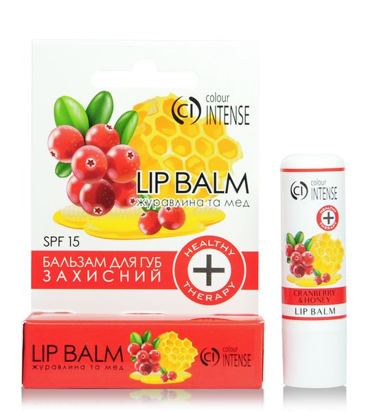 Бальзам для губ LIP BALM Healthy Therapy захисний Журавлина і Мед Colour Intense (20) CI LIP-03 фото