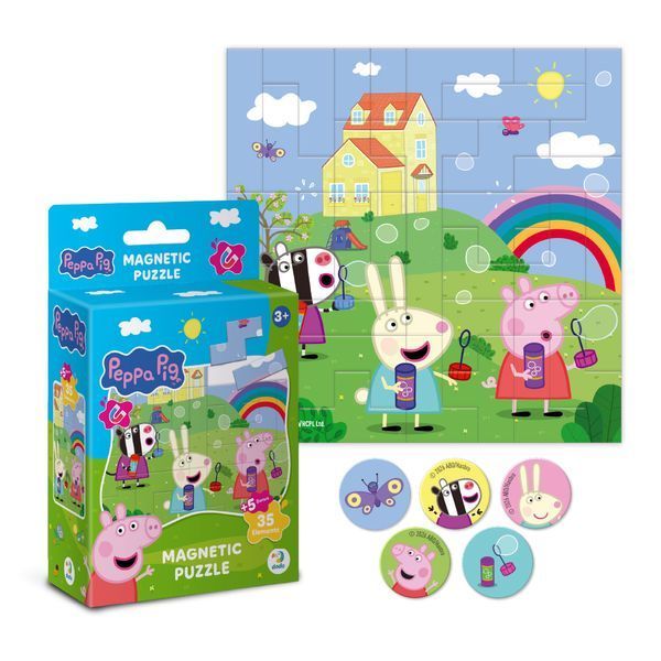 Магнітний пазл на 40 елементів Peppa Pig Прогулянка з подружками DoDo 200759 фото