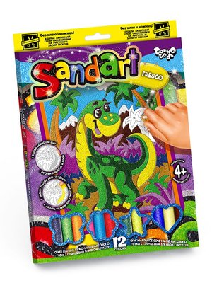 Картинка з піску Sandart 2-га серія Динозавр, DankoToys (10) SA-02-10 фото
