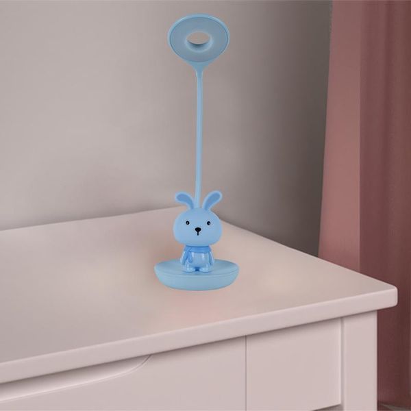 Настільна лампа LED з акумулятором Bunny блакитний Kite K24-492-1-3 фото