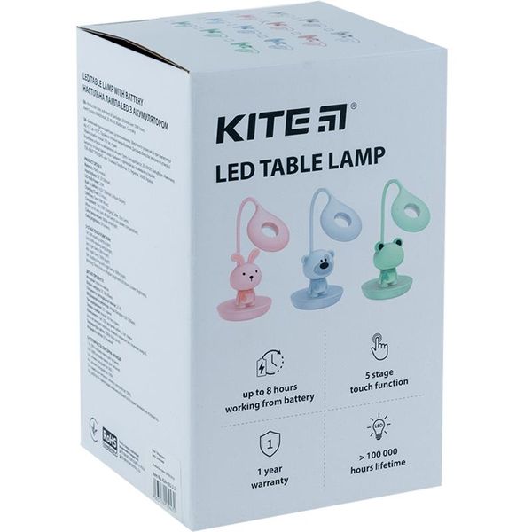 Настільна лампа LED з акумулятором Bear блакитний Kite K24-492-2-3 фото
