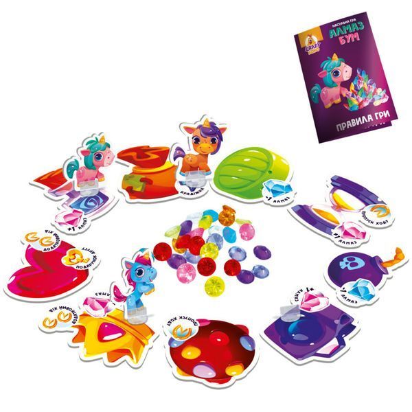 Гра настільна маршрутна Алмаз бум єдиноріжки Vladi Toys VT8055-31 фото