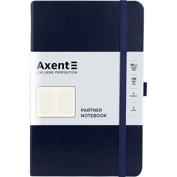 Блокнот А5 96арк Partner клітинка синій Axent 8201-02-A фото