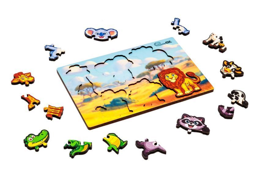 Сортер А5 Розумний світ: Дикі тварини PuzzleOk Puz-88750 фото