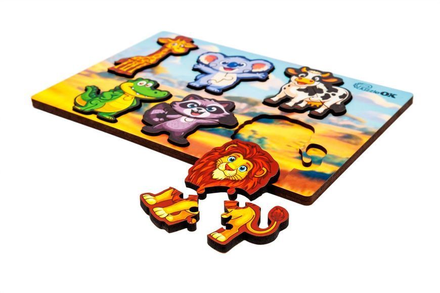 Сортер А5 Розумний світ: Дикі тварини PuzzleOk Puz-88750 фото