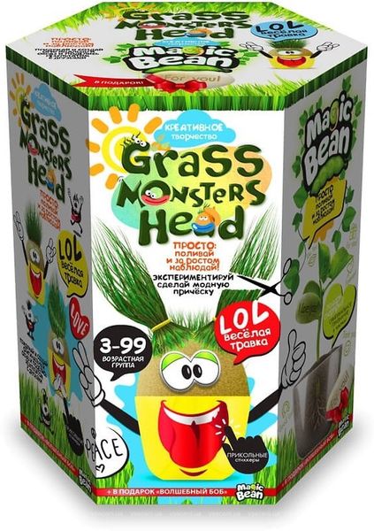 Набір Вирости вихованця Grass Monster Head-5, DankoToys (8) GMH-01-05U фото