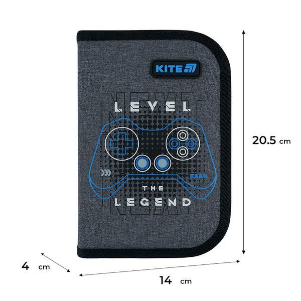 Пенал 1 від. 2 відв. з наповненням 622H Level UP Kite K26-622H-6 фото