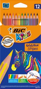 Олiвцi 12 кольорів Evolution stripes BIC bc9505221 фото