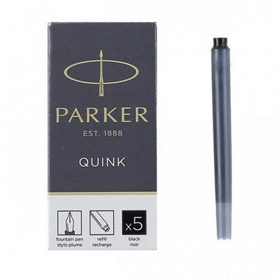 Картриджі Quink 5 шт чорний Parker 11 410BK фото