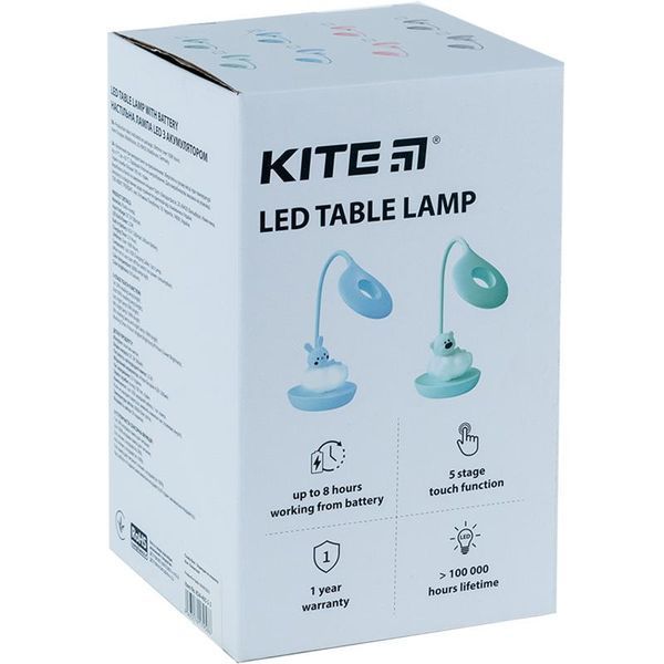 Настільна лампа LED з акумулятором Cloudy Bear рожевий Kite K24-493-2-2 фото