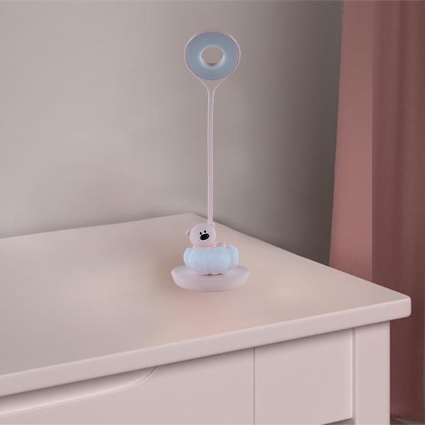 Настільна лампа LED з акумулятором Cloudy Bear рожевий Kite K24-493-2-2 фото