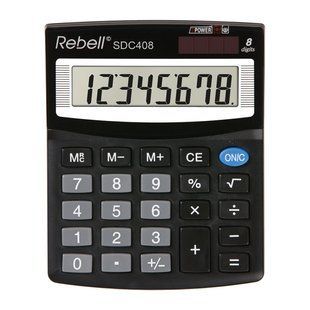 Калькулятор 8-розрядний Rebell RE-SDC408 BX фото
