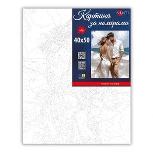 Картина за номерами на полотні в плівці 40*50см Романтична пара Santi 955770 фото