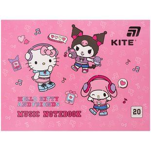 Зошит для нот на скобі А5 20 аркушів HK Kite HK26-405 фото