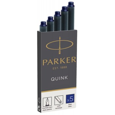 Картриджі Quink 5 шт синій Parker 11 410BLU фото