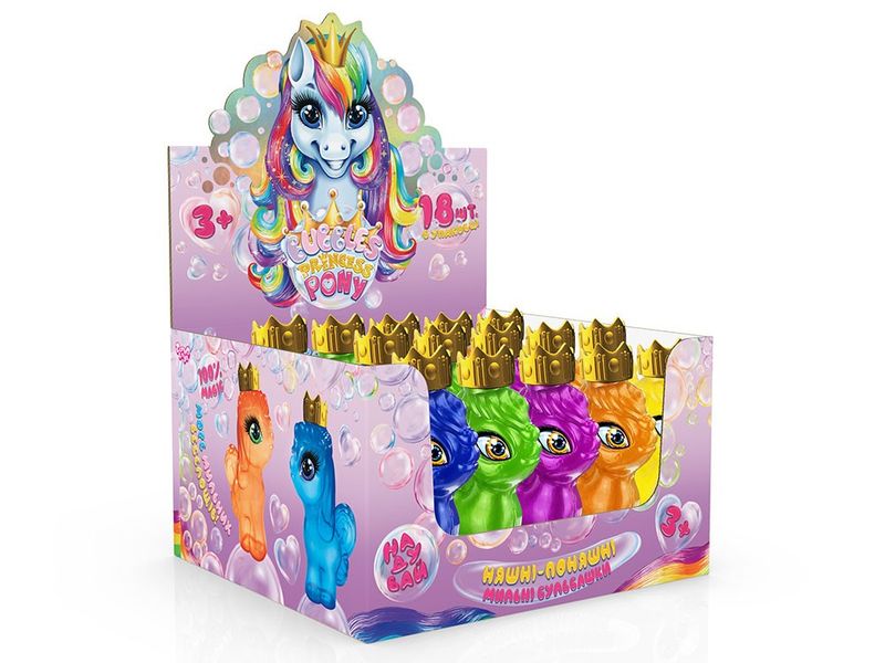 Мильні бульбашки Bubbles Princess Pony укр, DankoToys (18) BPP-01-01U фото