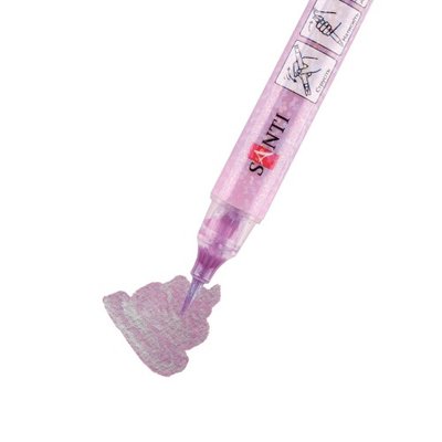 Маркер акварельний Glitter Brush пензель 18 світло-рожевий Santi 390767 фото