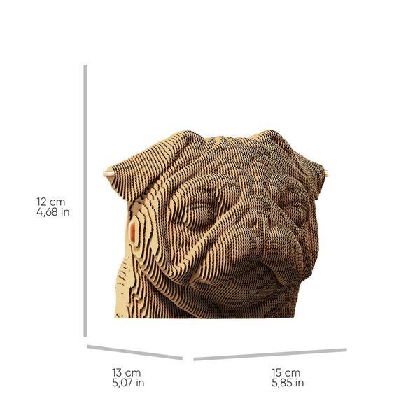 Картонний 3D пазл Pug (Мопс) Cartonic CARTPUG фото