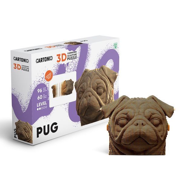 Картонний 3D пазл Pug (Мопс) Cartonic CARTPUG фото