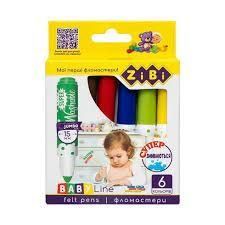 Фломастери 6 кольорів SUPERWASHABLE, SUPER JUMBO Zibi ZB.2816 фото
