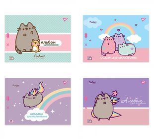 Альбом для малювання 20арк на скобі Pusheen Yes (4) 130589 фото