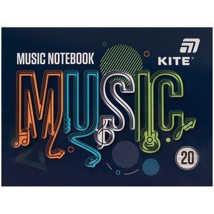 Зошит для нот на скобі А5 20 аркушів Music Kite K26-405 фото