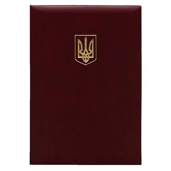 Папка А4 Герб бумвініл бордо, Поліграфіст 326 02Б фото