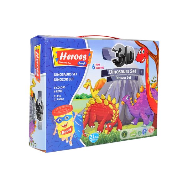 Набір тіста для ліплення 3D фігурок Динозаври Heroes Play-Toy E ERN-568 фото