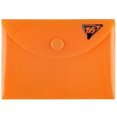 Папка-конверт A7 на кнопці Fusion помаранчева Yes (10) 492272 фото