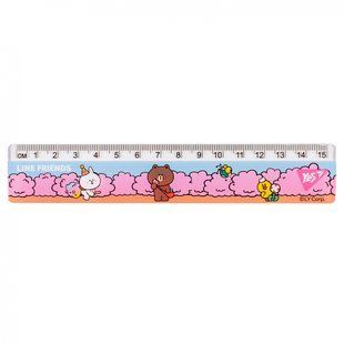 Лінійка 15 см Line Friends рожева Yes 370656 фото