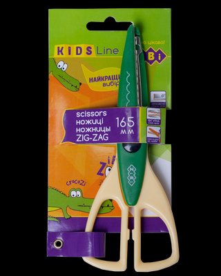 Ножиці дитячі фігурні Зіг-Заг 16,5см зелені Zibi ZB.5020-04 фото