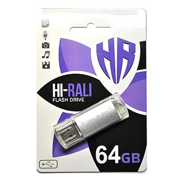 Флеш-накопичувач USB 64GB Rocket silver Hi-Rali 131790 фото