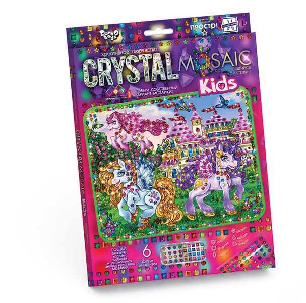 Набір для творчості Crystal mosaic kids Поні, DankoToys (10) CRMK-01-04 фото